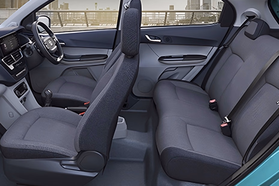 Tata Tiago rear seats aerial view